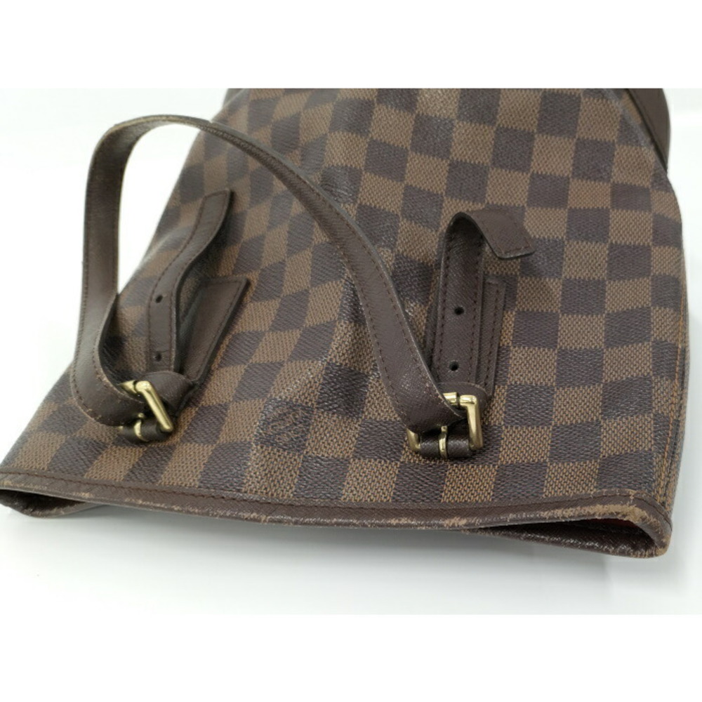 Louis Vuitton Marais Damier Leather Tote Bag Ebene Brown - Picture 6 of 8